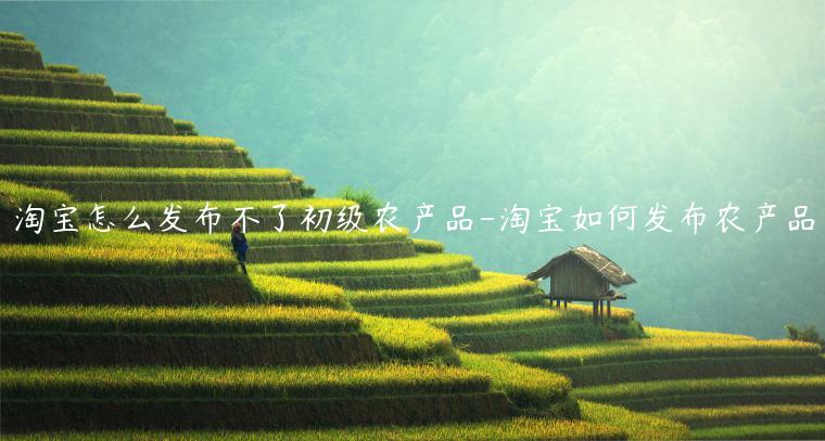 淘寶怎么發(fā)布不了初級農(nóng)產(chǎn)品-淘寶如何發(fā)布農(nóng)產(chǎn)品